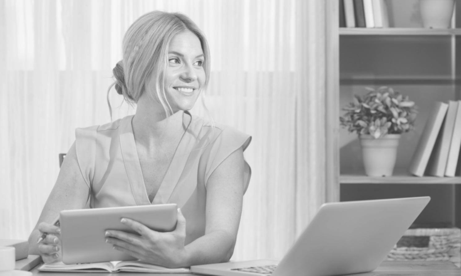 Financial planning workspace with budgeting tools and documents